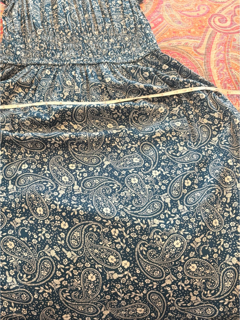 NWOT Patrons of Peace Smocked Boho Maxi Sundress SZ M - Picture 7 of 9